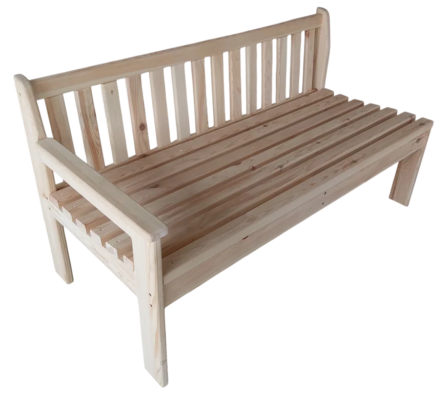 Garden bench with armrest